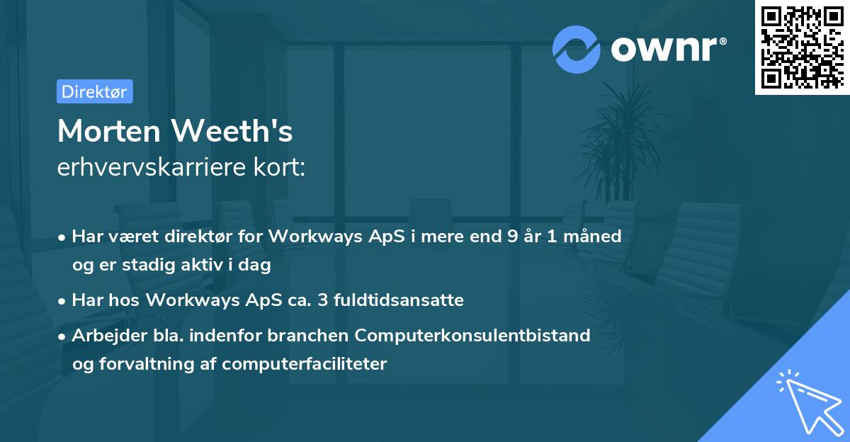 Morten Weeth's erhvervskarriere kort