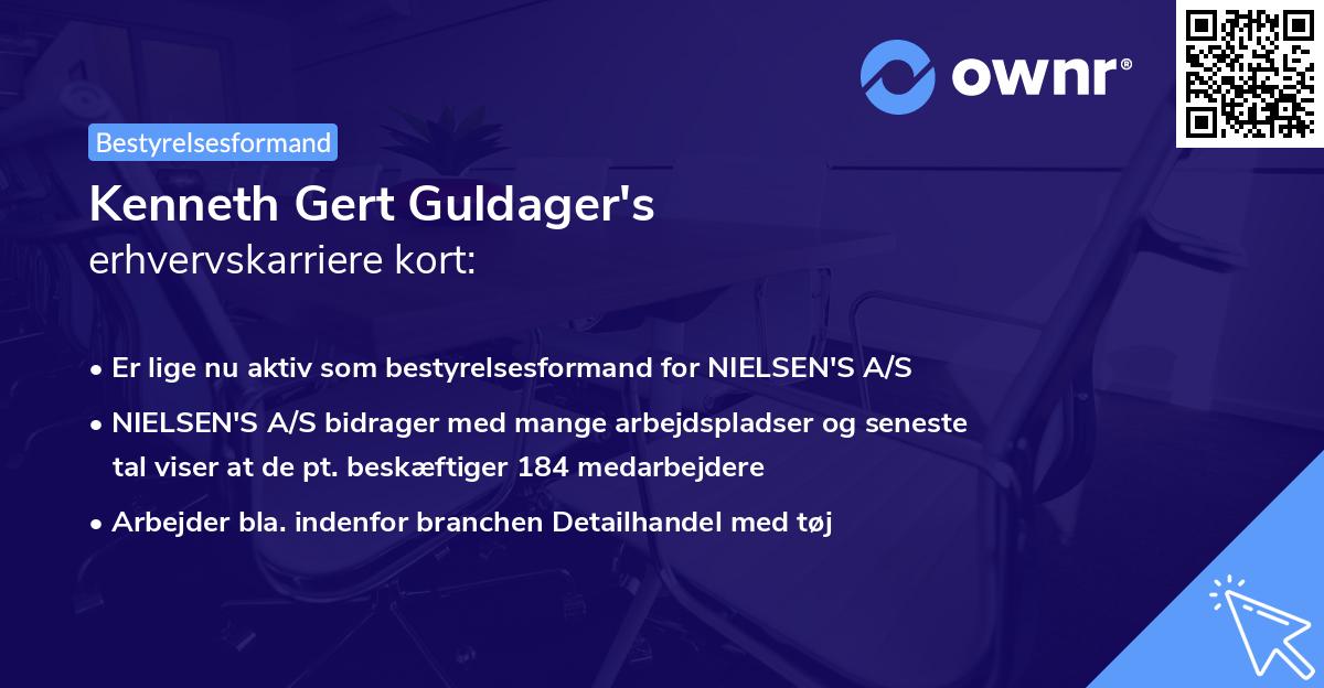 Kenneth Gert Guldager's erhvervskarriere kort