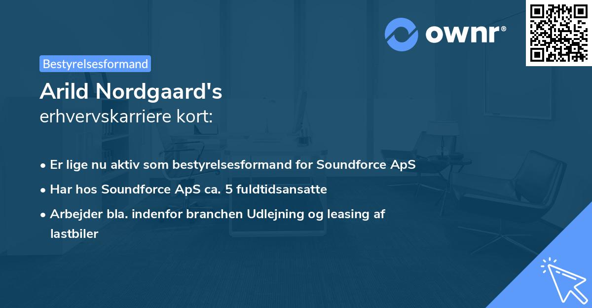 Arild Nordgaard's erhvervskarriere kort