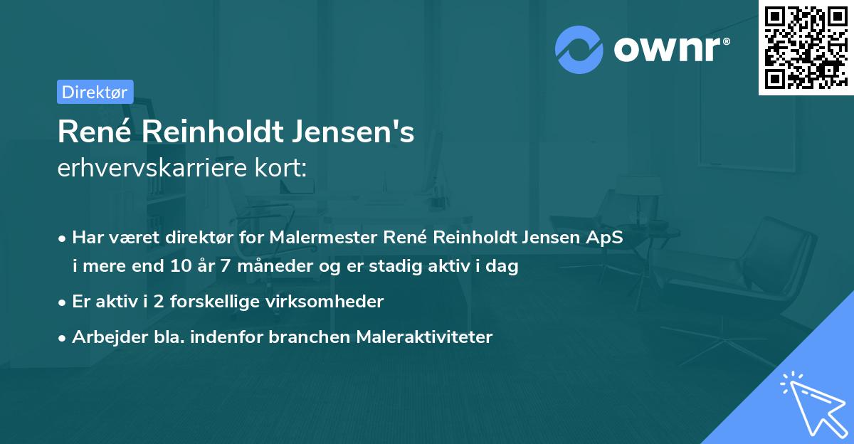 René Reinholdt Jensen's erhvervskarriere kort
