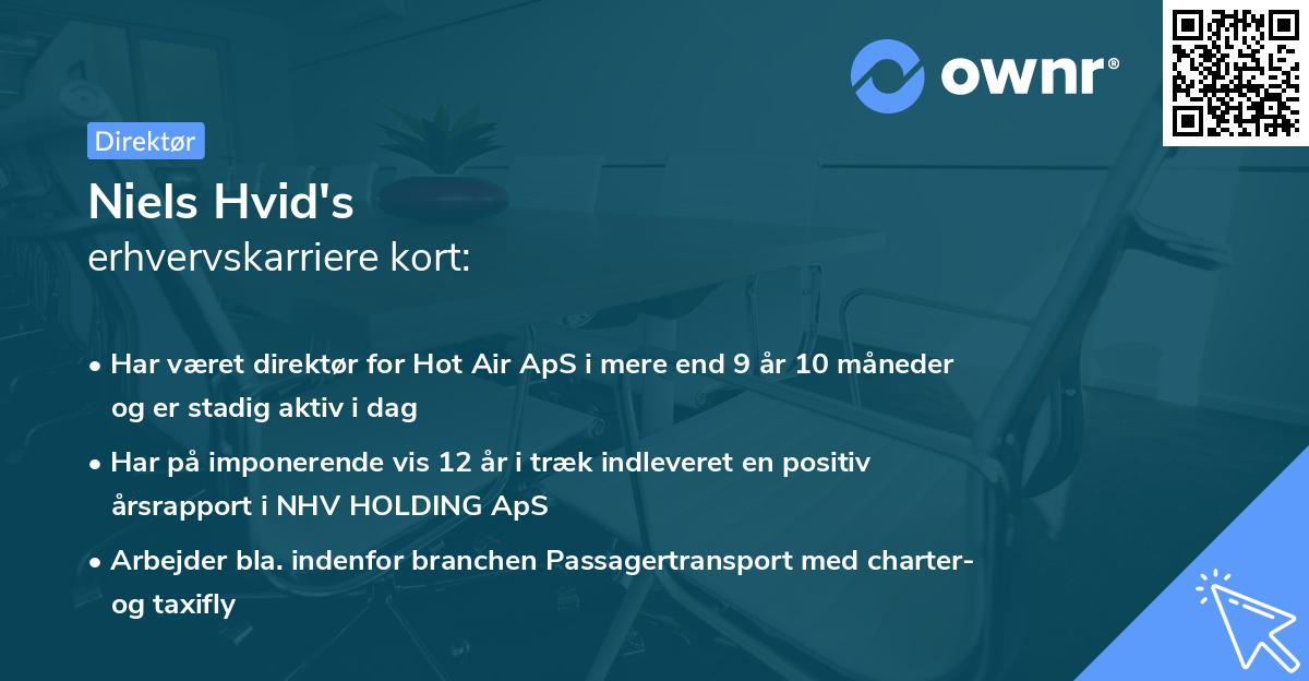 Niels Hvid's erhvervskarriere kort