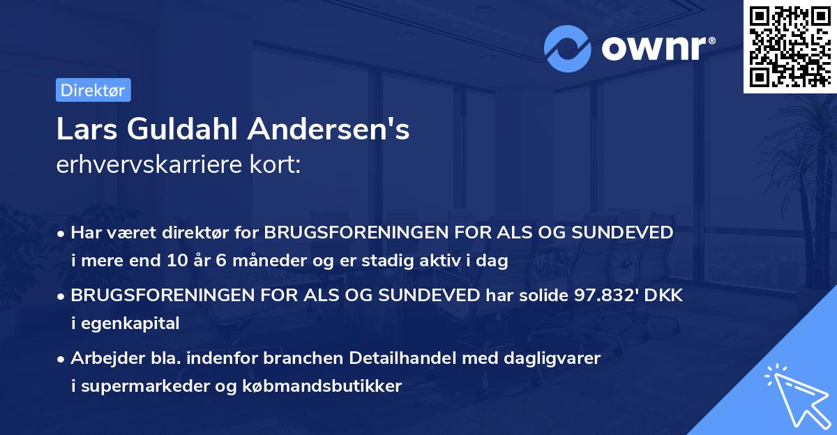 Lars Guldahl Andersen's erhvervskarriere kort