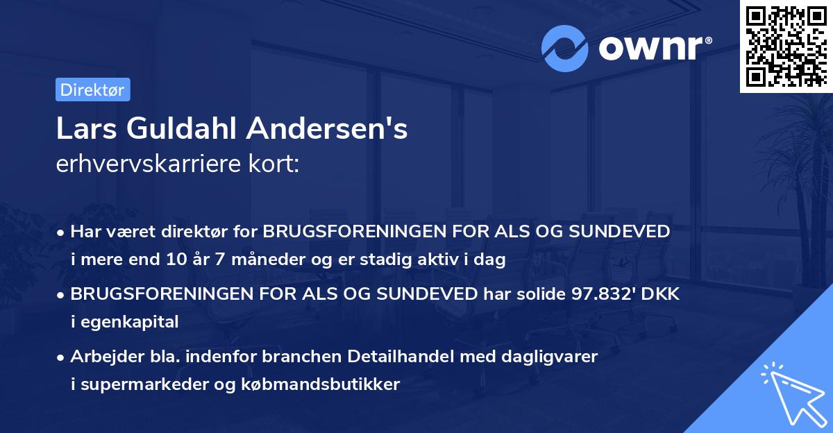 Lars Guldahl Andersen's erhvervskarriere kort