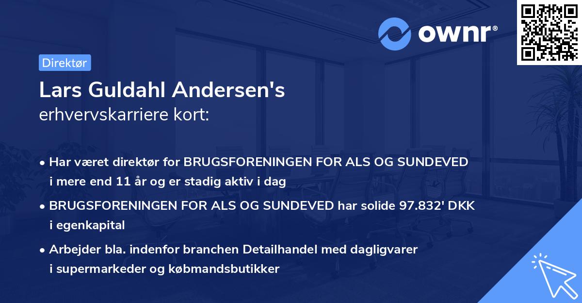 Lars Guldahl Andersen's erhvervskarriere kort
