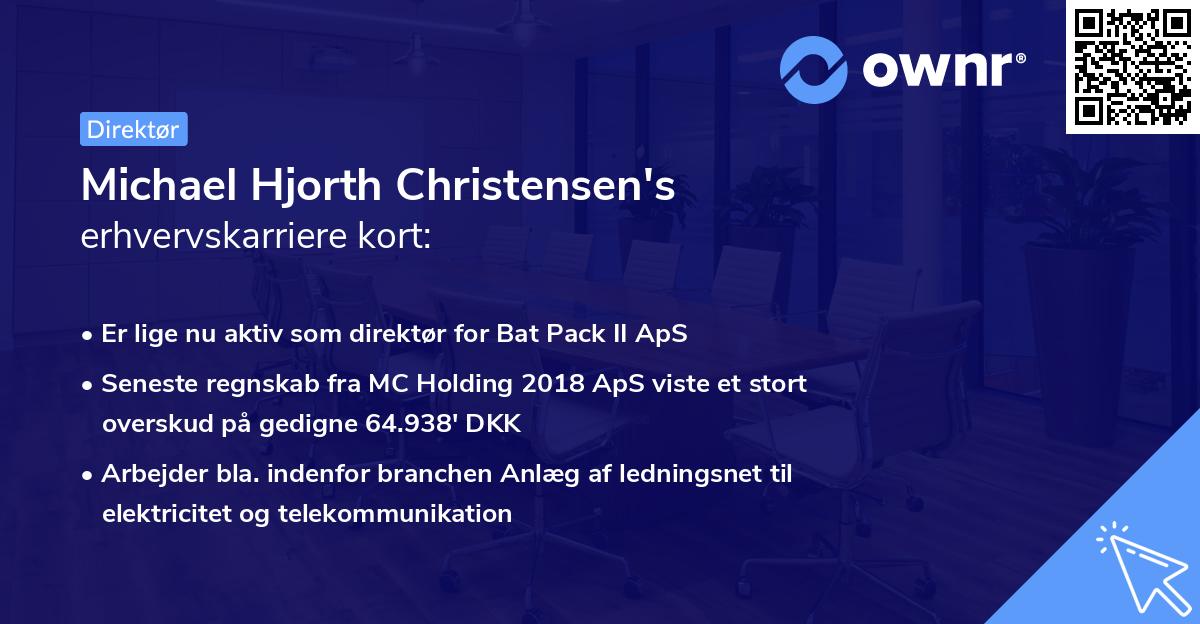 Michael Hjorth Christensen's erhvervskarriere kort