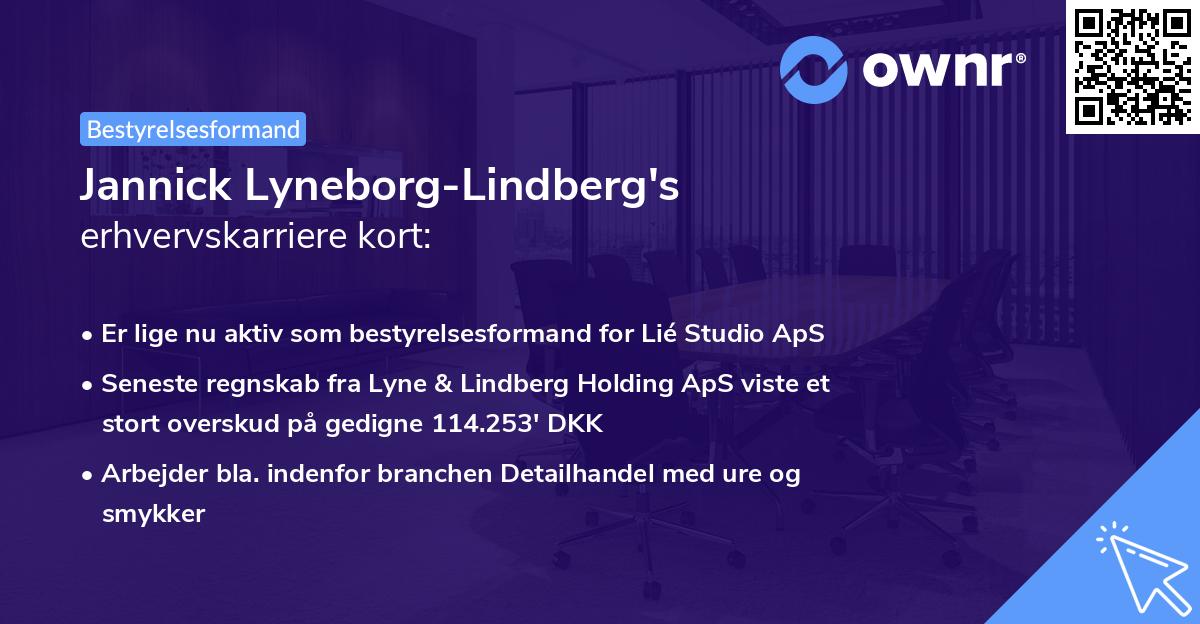 Jannick Lyneborg-Lindberg's erhvervskarriere kort