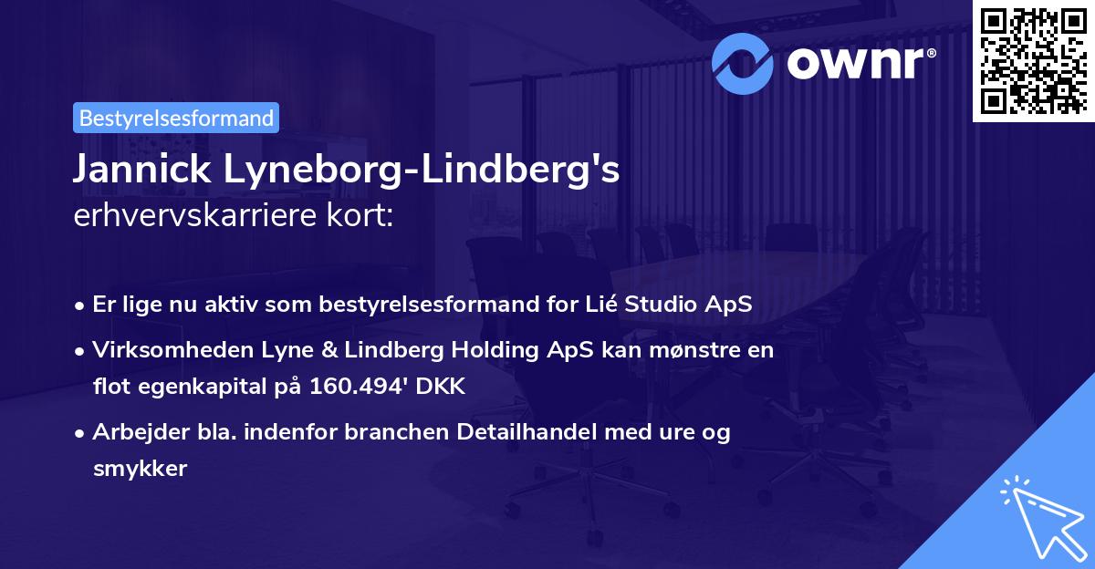 Jannick Lyneborg-Lindberg's erhvervskarriere kort