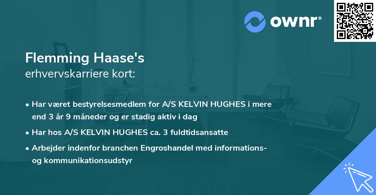 Flemming Haase's erhvervskarriere kort
