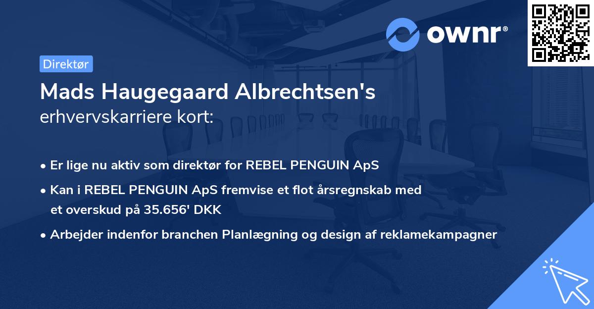 Mads Haugegaard Albrechtsen's erhvervskarriere kort