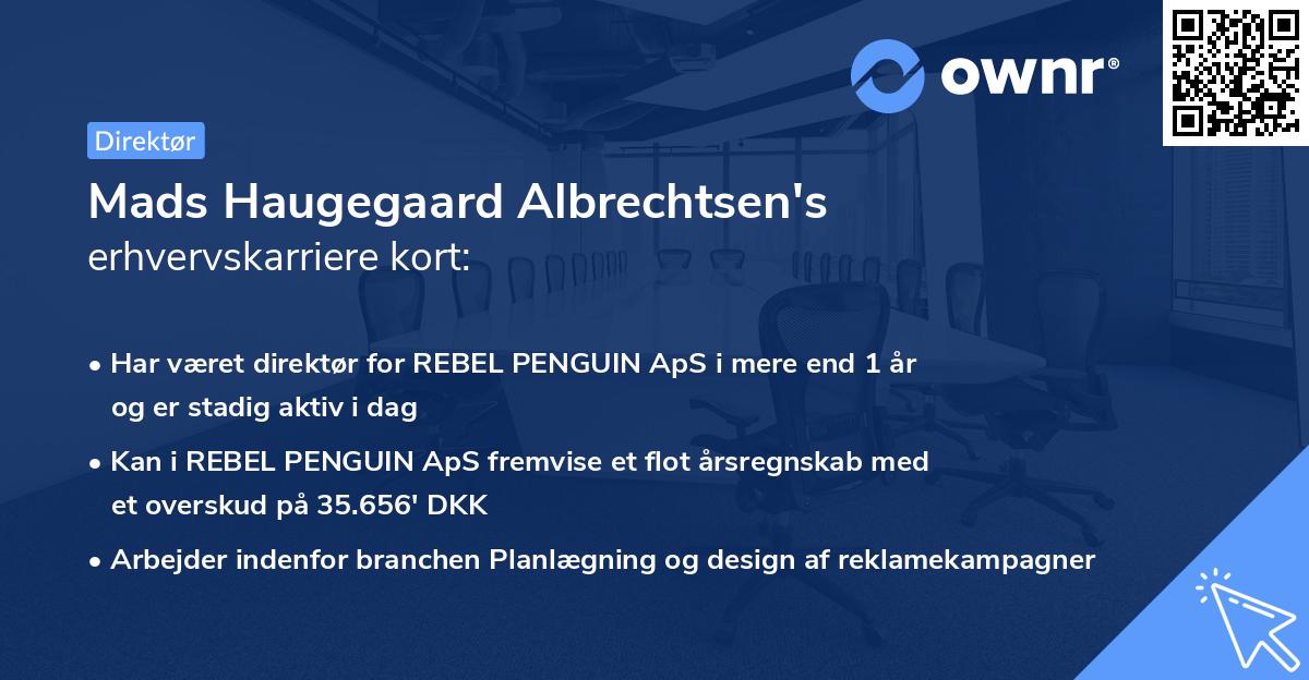 Mads Haugegaard Albrechtsen's erhvervskarriere kort