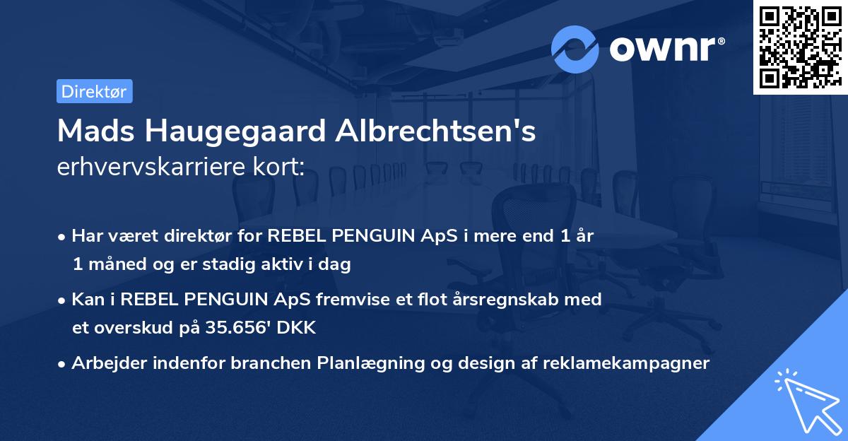 Mads Haugegaard Albrechtsen's erhvervskarriere kort