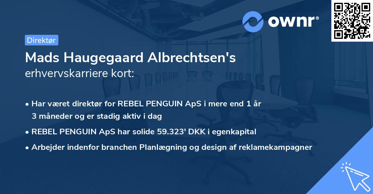Mads Haugegaard Albrechtsen's erhvervskarriere kort