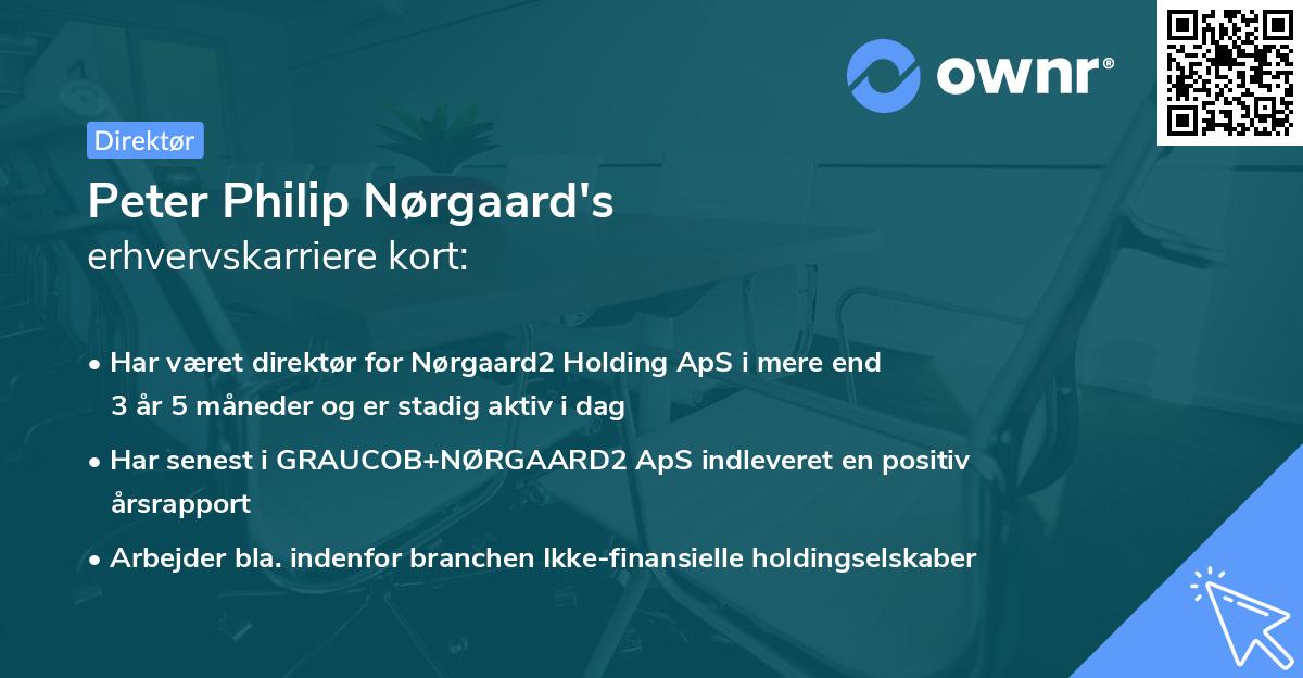 Peter Philip Nørgaard's erhvervskarriere kort