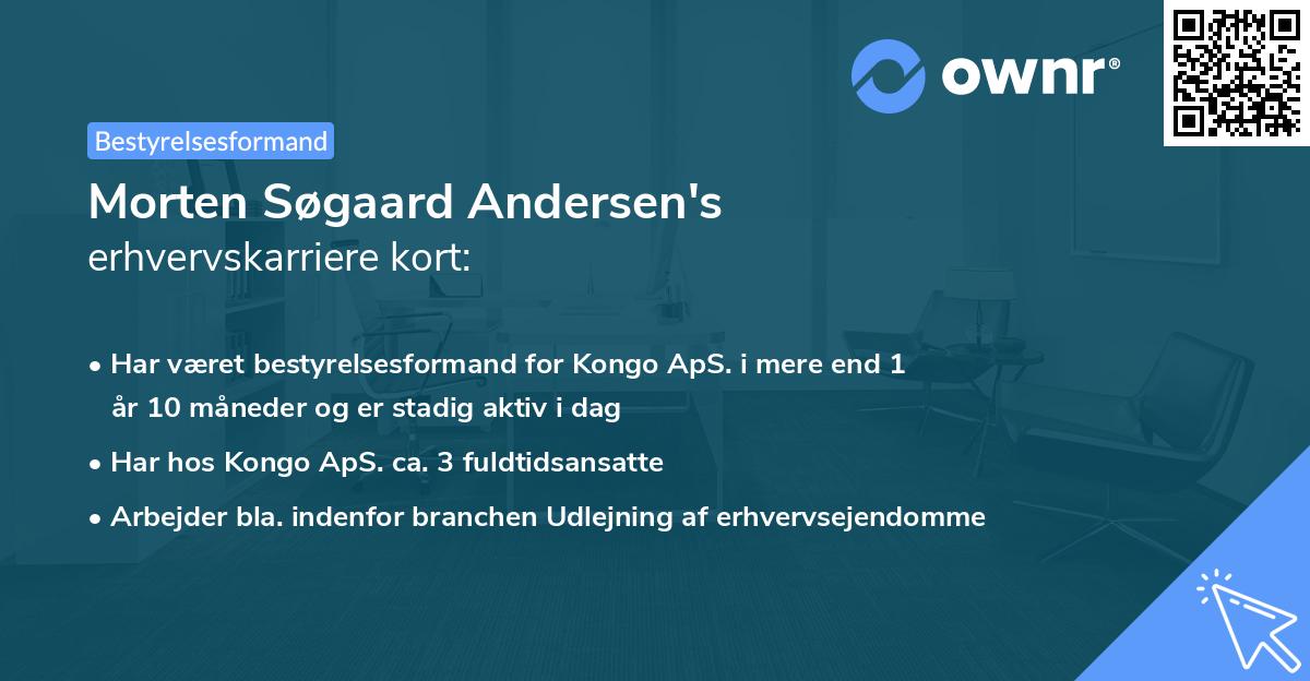 Morten Søgaard Andersen's erhvervskarriere kort