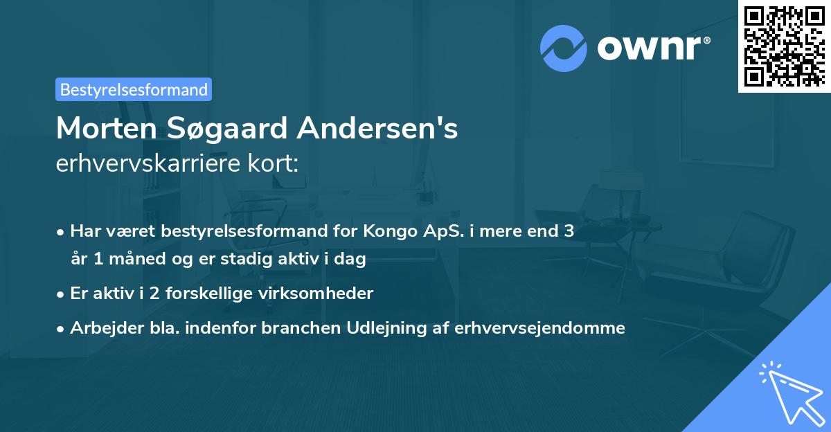 Morten Søgaard Andersen's erhvervskarriere kort