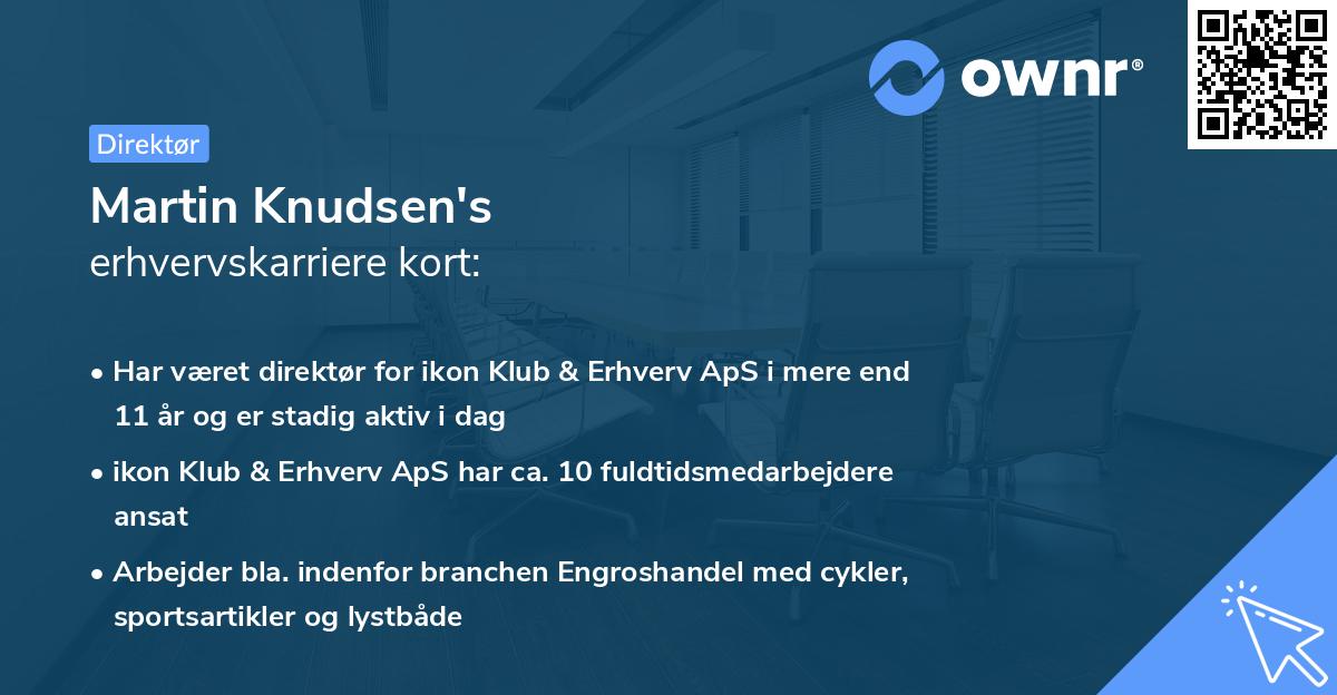 Martin Knudsen's erhvervskarriere kort
