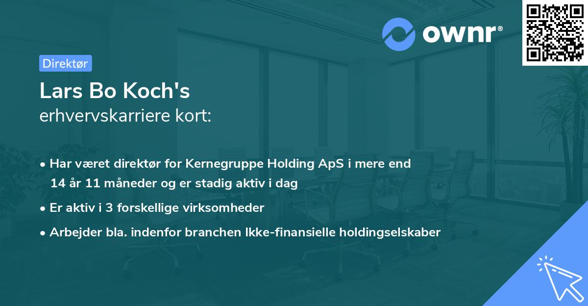 Lars Bo Koch's erhvervskarriere kort