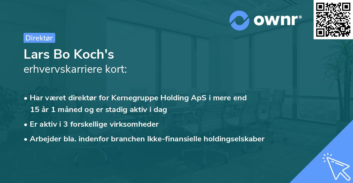 Lars Bo Koch's erhvervskarriere kort