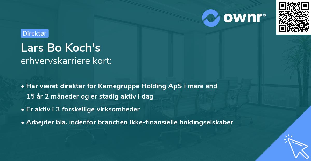 Lars Bo Koch's erhvervskarriere kort