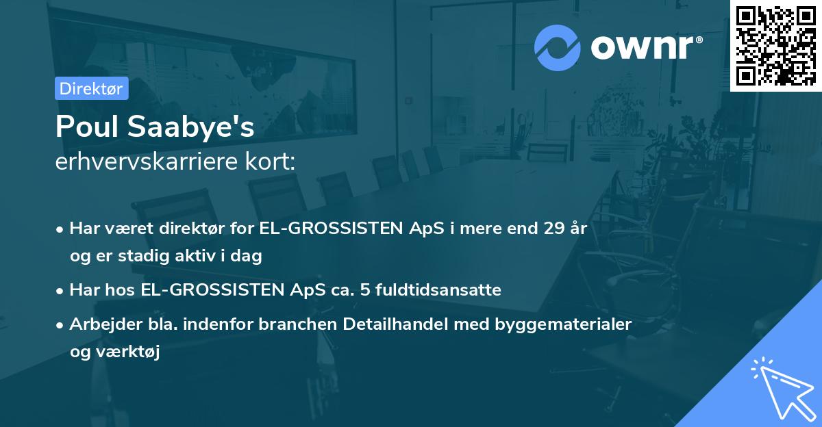 Poul Saabye's erhvervskarriere kort