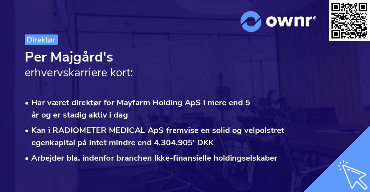 Per Majgård's erhvervskarriere kort