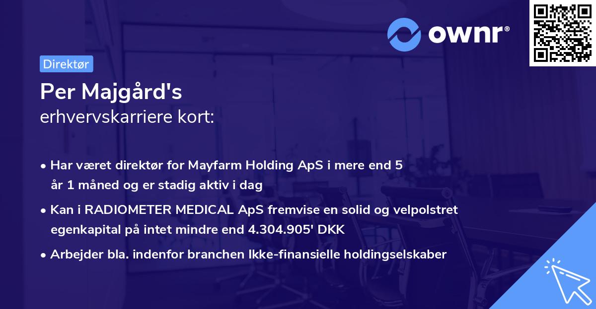 Per Majgård's erhvervskarriere kort