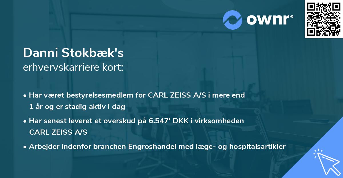 Danni Stokbæk's erhvervskarriere kort