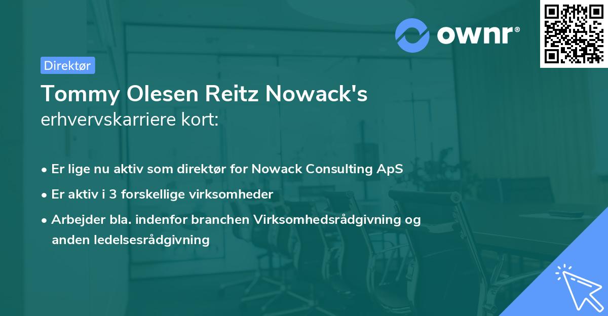 Tommy Olesen Reitz Nowack's erhvervskarriere kort