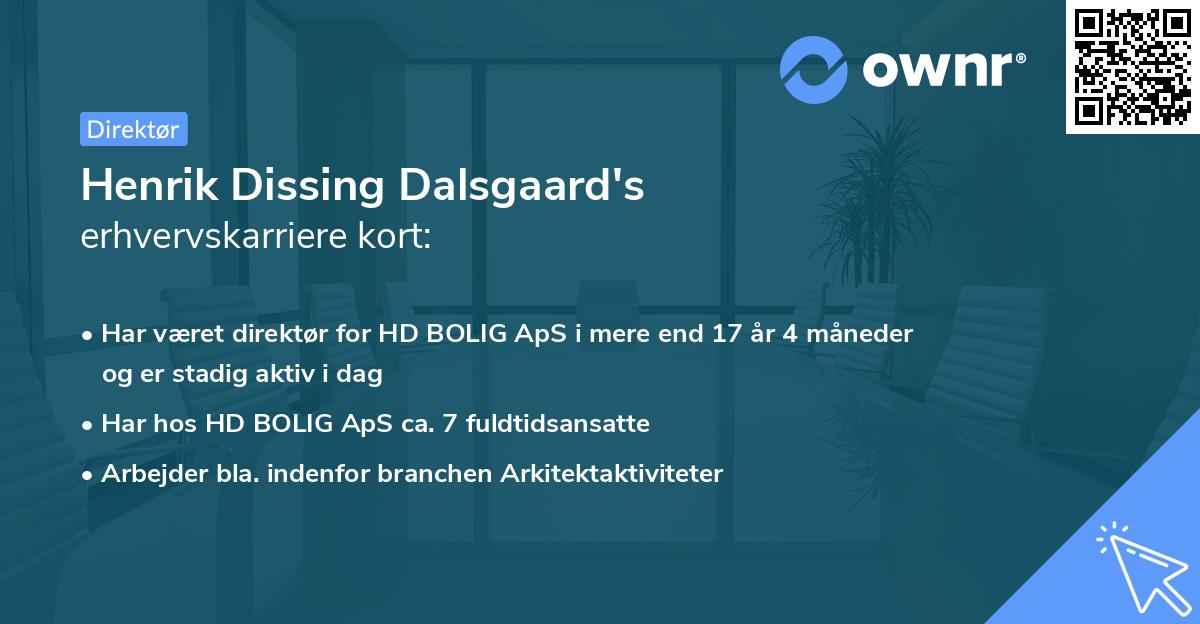Henrik Dissing Dalsgaard's erhvervskarriere kort