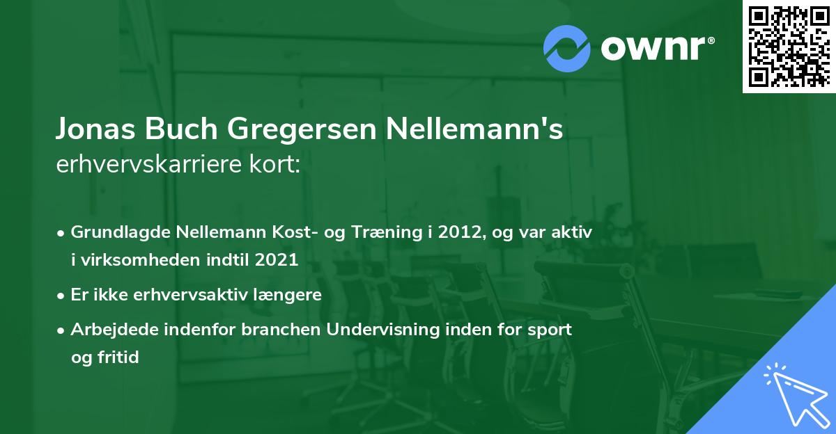 Jonas Buch Gregersen Nellemann's erhvervskarriere kort