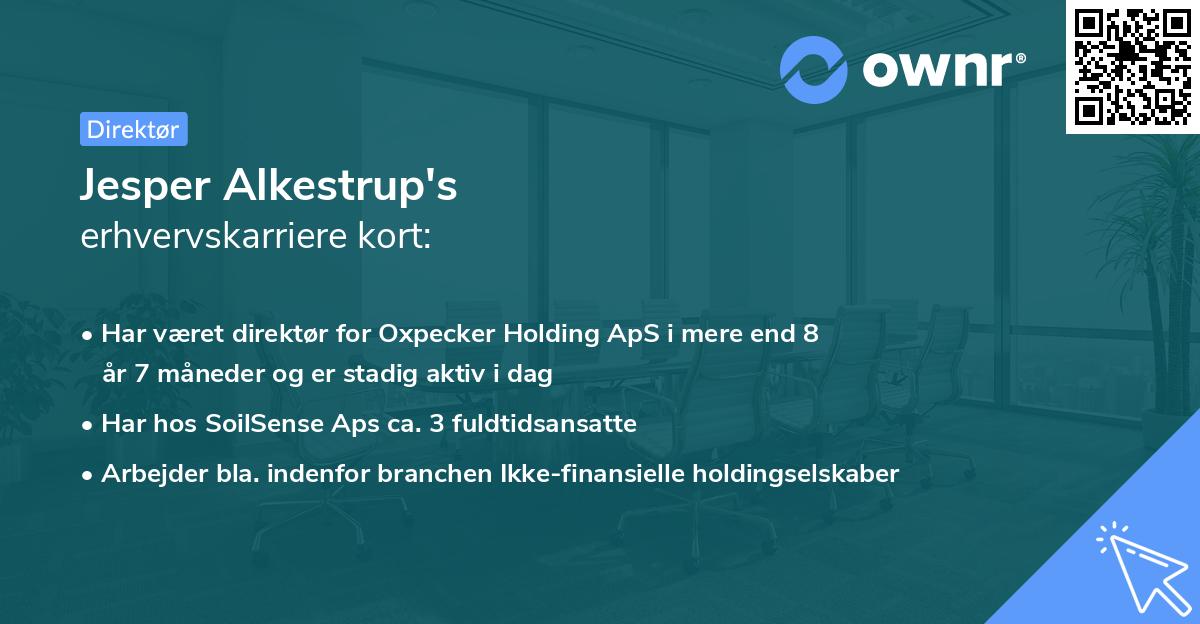 Jesper Alkestrup's erhvervskarriere kort
