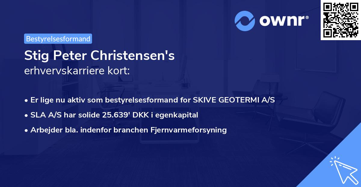 Stig Peter Christensen's erhvervskarriere kort