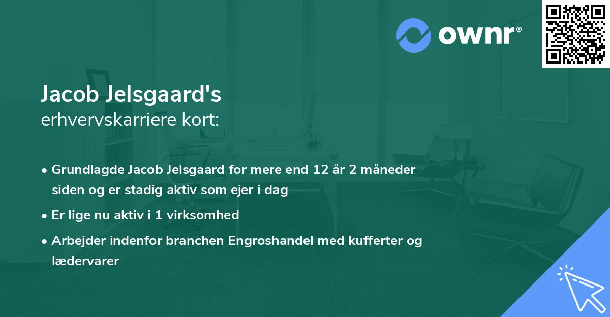 Jacob Jelsgaard's erhvervskarriere kort