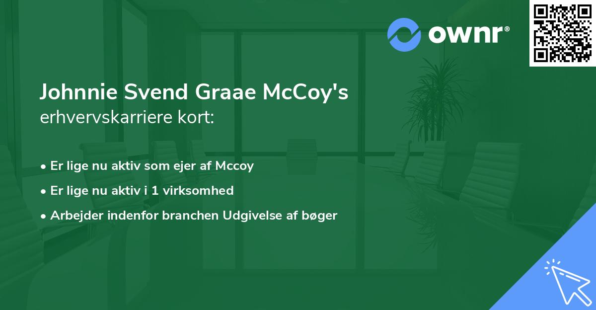 Johnnie Svend Graae McCoy's erhvervskarriere kort