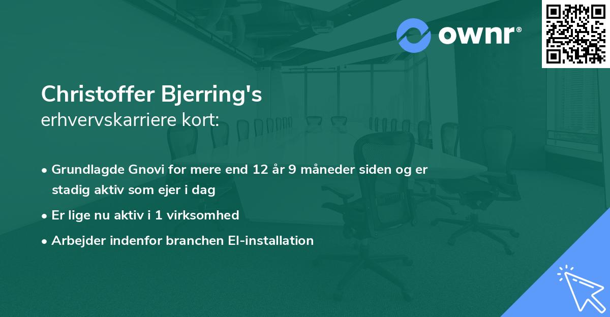 Christoffer Bjerring's erhvervskarriere kort