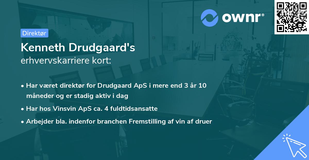 Kenneth Drudgaard's erhvervskarriere kort