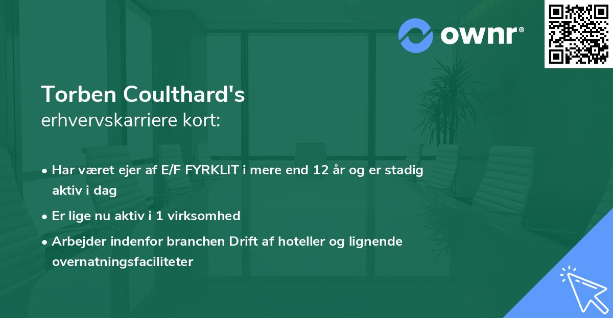 Torben Coulthard's erhvervskarriere kort