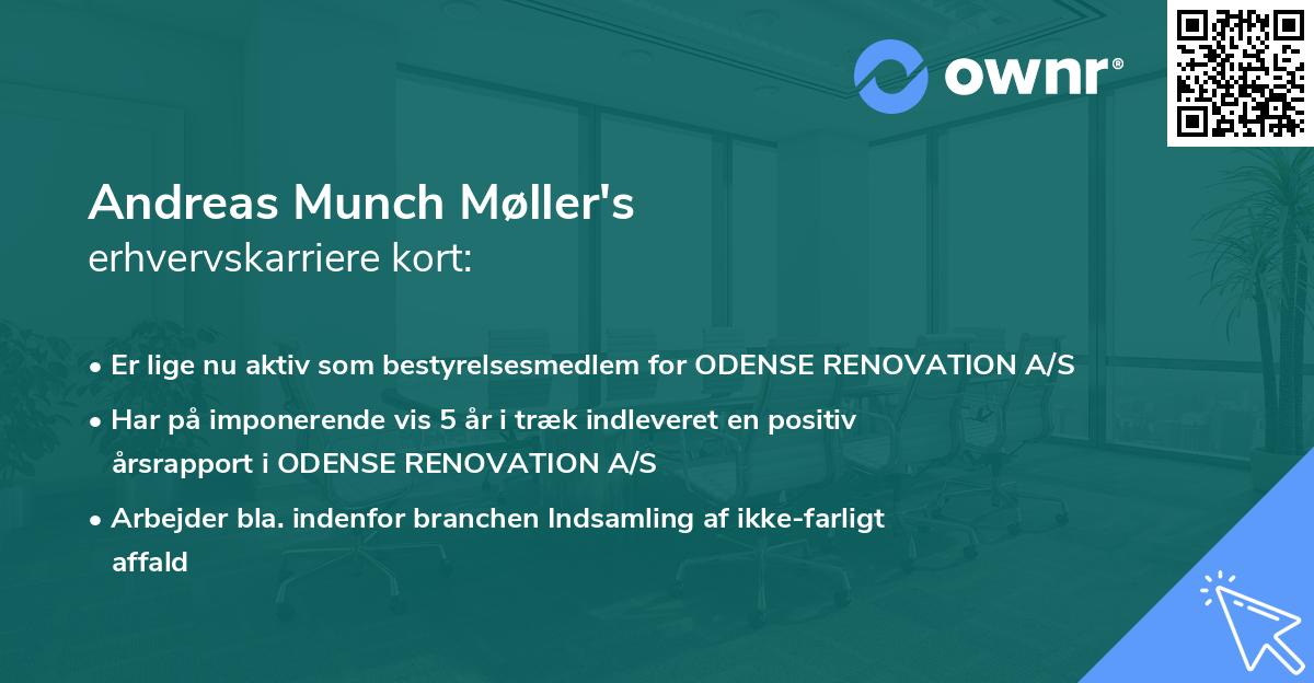 Andreas Munch Møller's erhvervskarriere kort