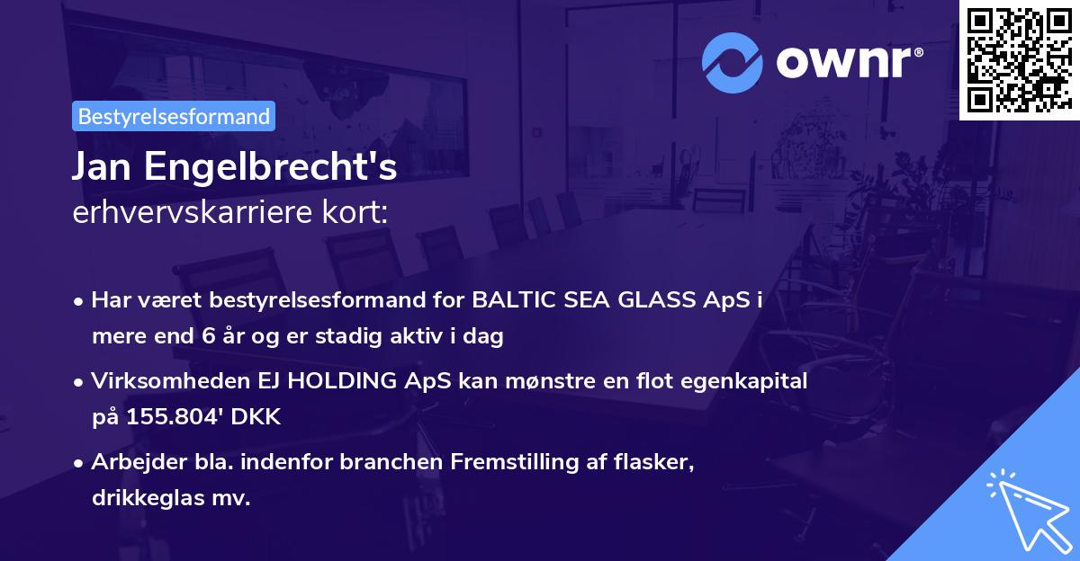 Jan Engelbrecht's erhvervskarriere kort