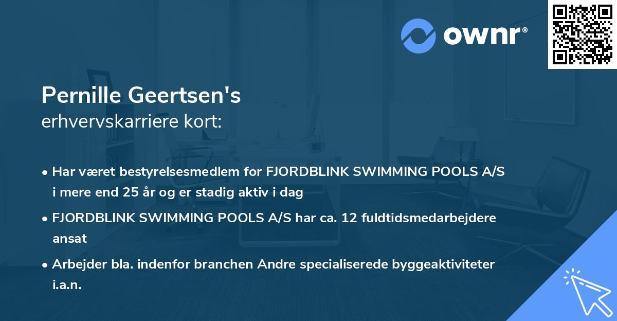 Pernille Geertsen's erhvervskarriere kort