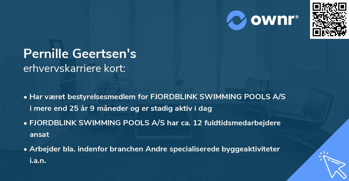 Pernille Geertsen's erhvervskarriere kort
