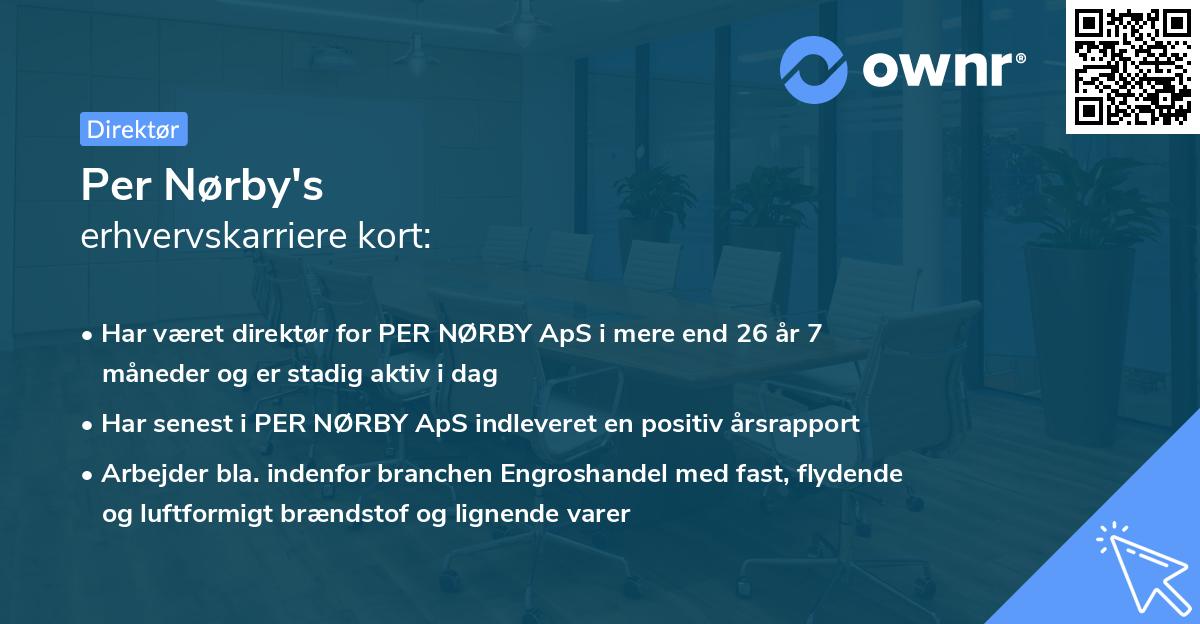 Per Nørby's erhvervskarriere kort
