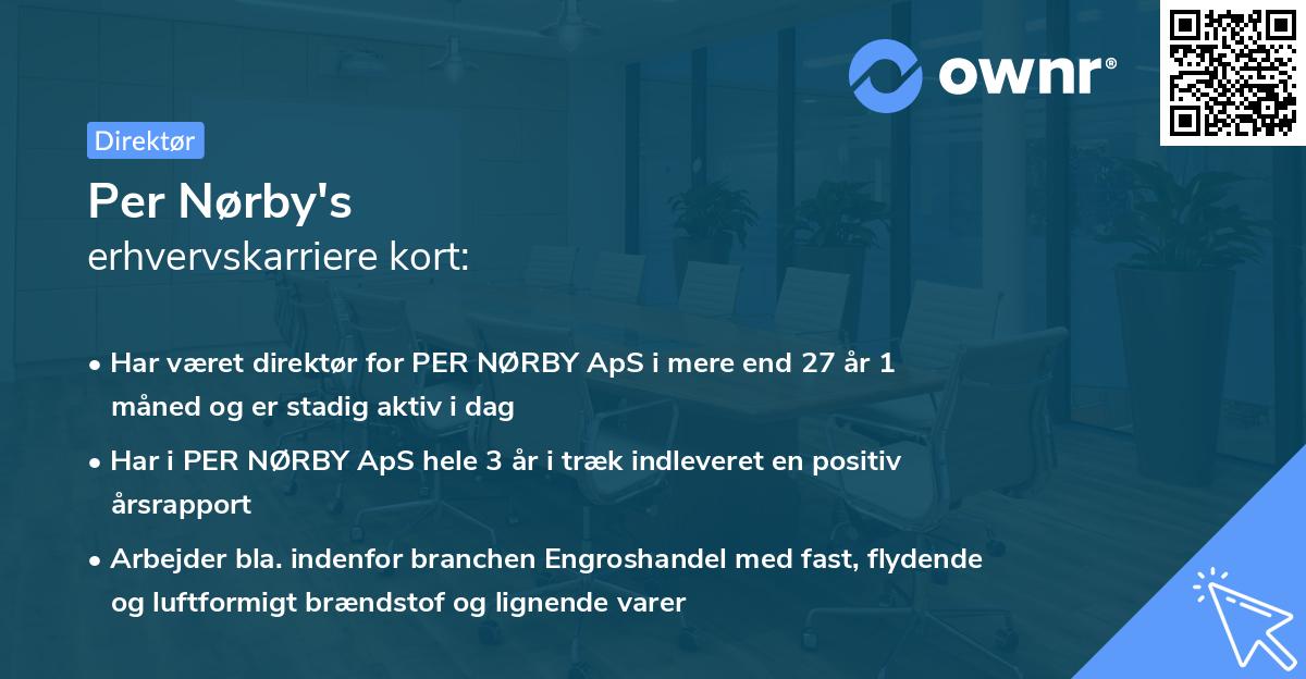 Per Nørby's erhvervskarriere kort