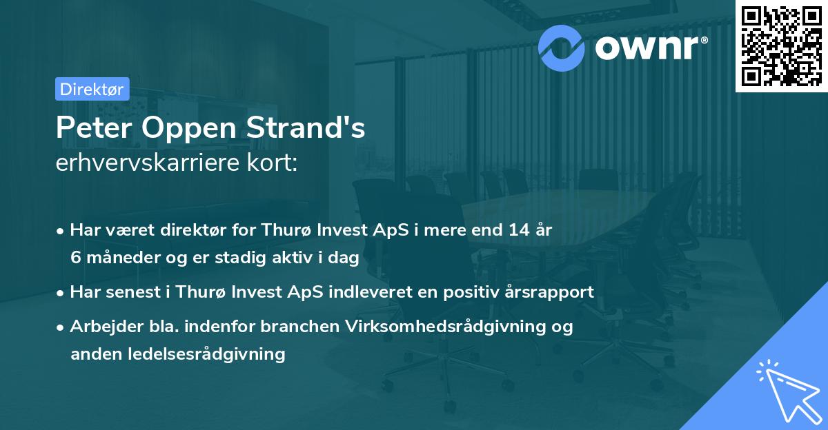 Peter Oppen Strand's erhvervskarriere kort