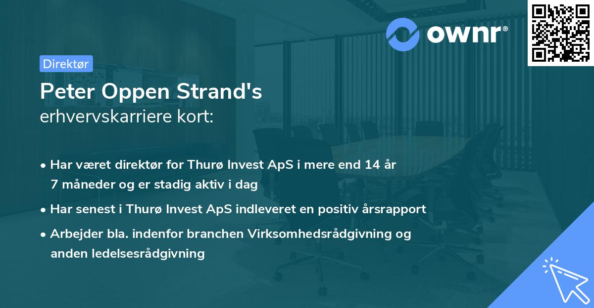 Peter Oppen Strand's erhvervskarriere kort