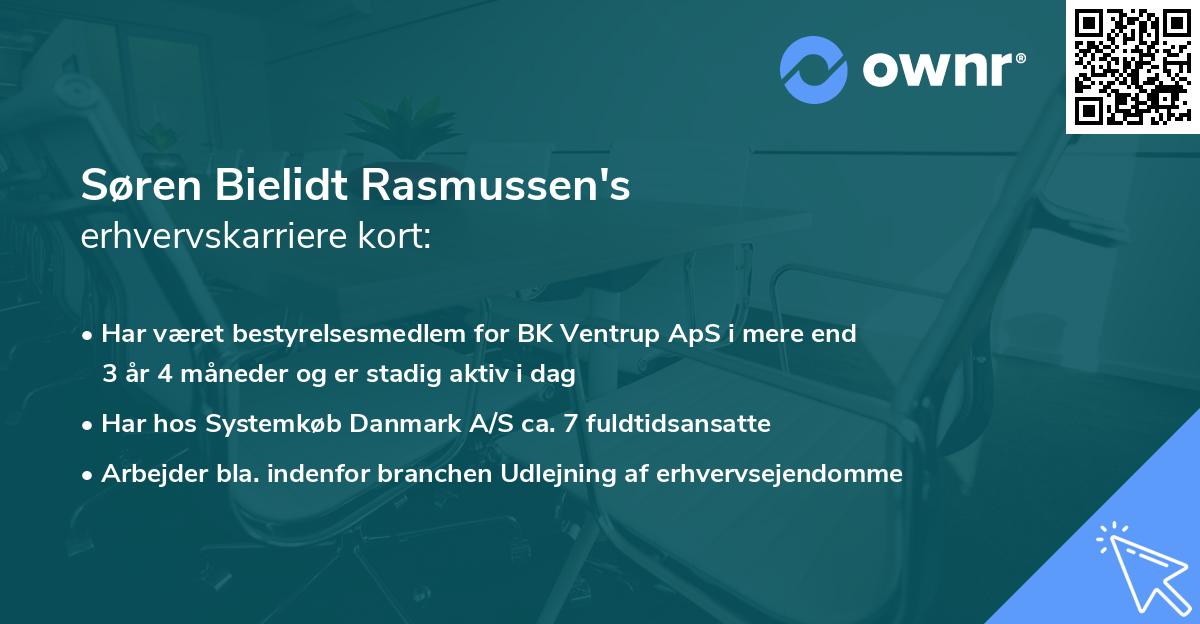 Søren Bielidt Rasmussen's erhvervskarriere kort