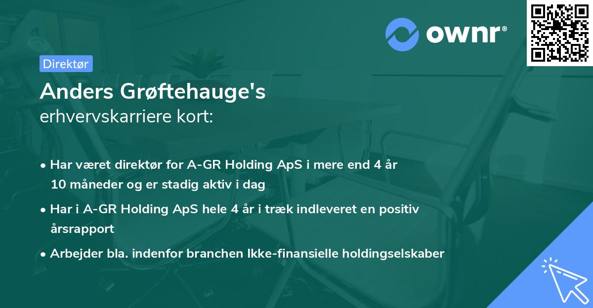 Anders Grøftehauge's erhvervskarriere kort