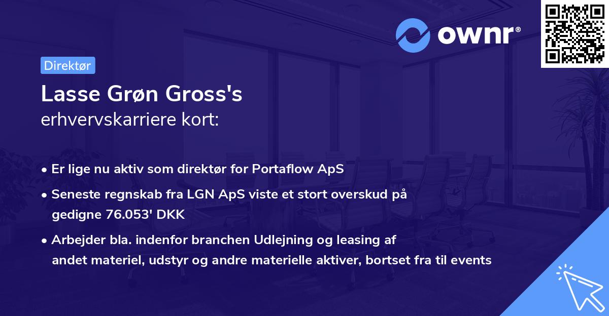 Lasse Grøn Gross's erhvervskarriere kort
