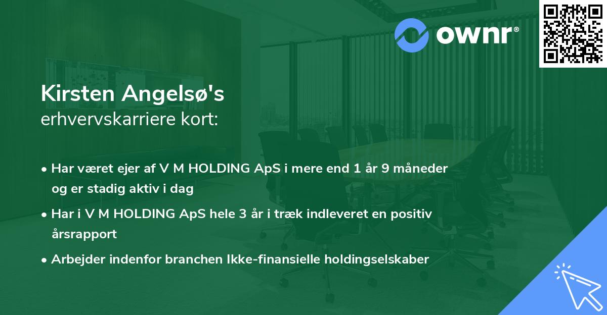 Kirsten Angelsø's erhvervskarriere kort