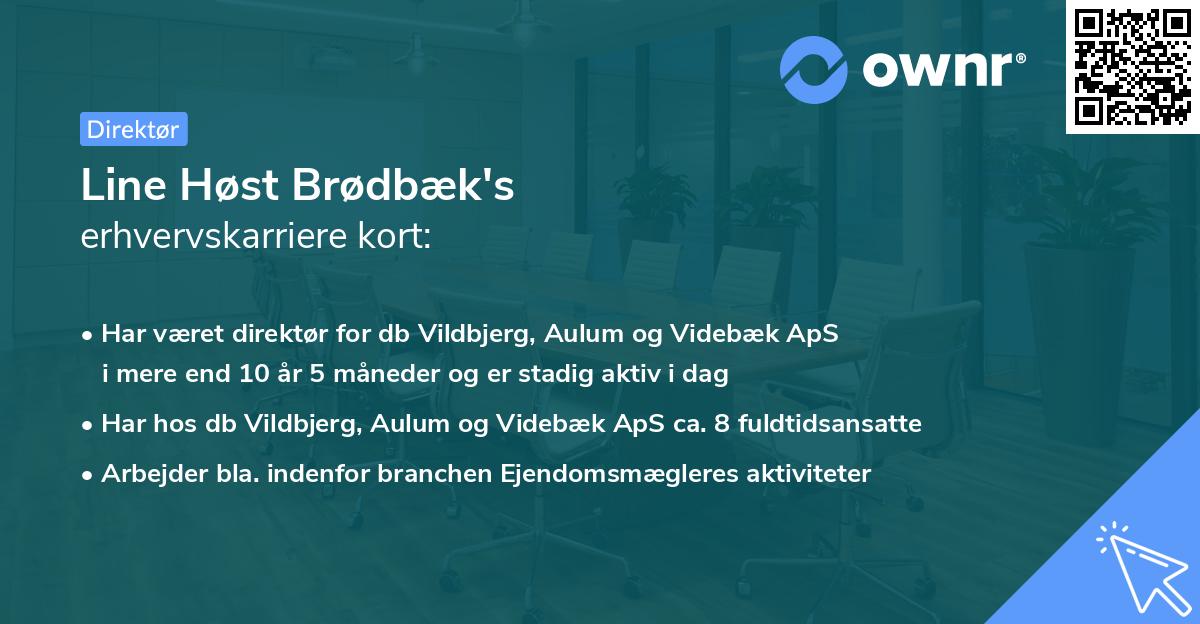 Line Høst Brødbæk's erhvervskarriere kort